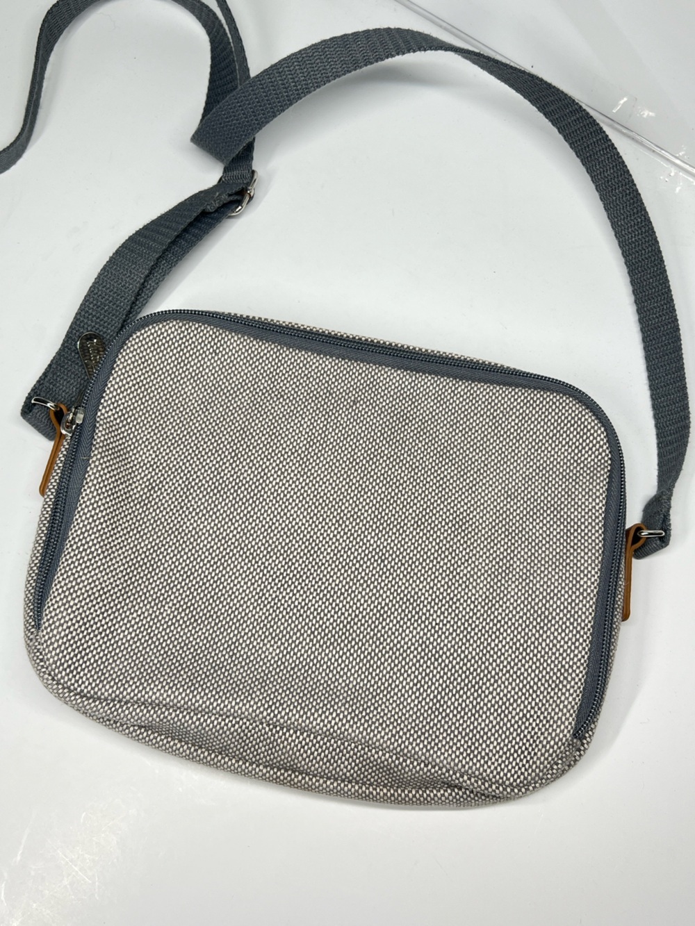 Thirty One Canvas Bag Blue Gray Crossbody